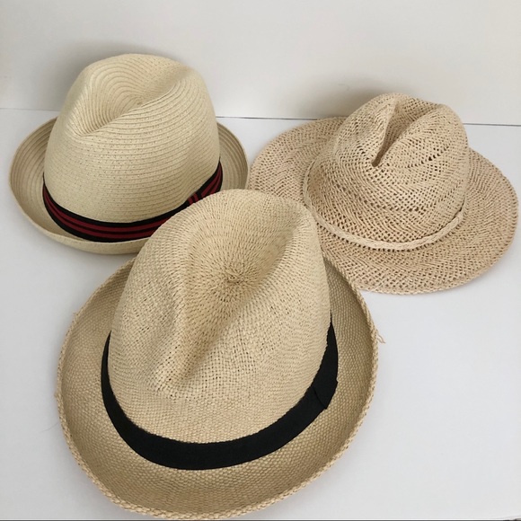 Hm Men Fedora Straw Hats 
